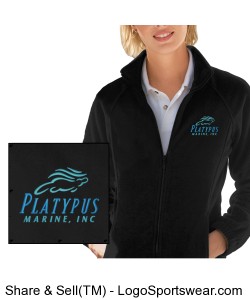 Womens Platypus Marine Fleece Full Zip Jacket Design Zoom